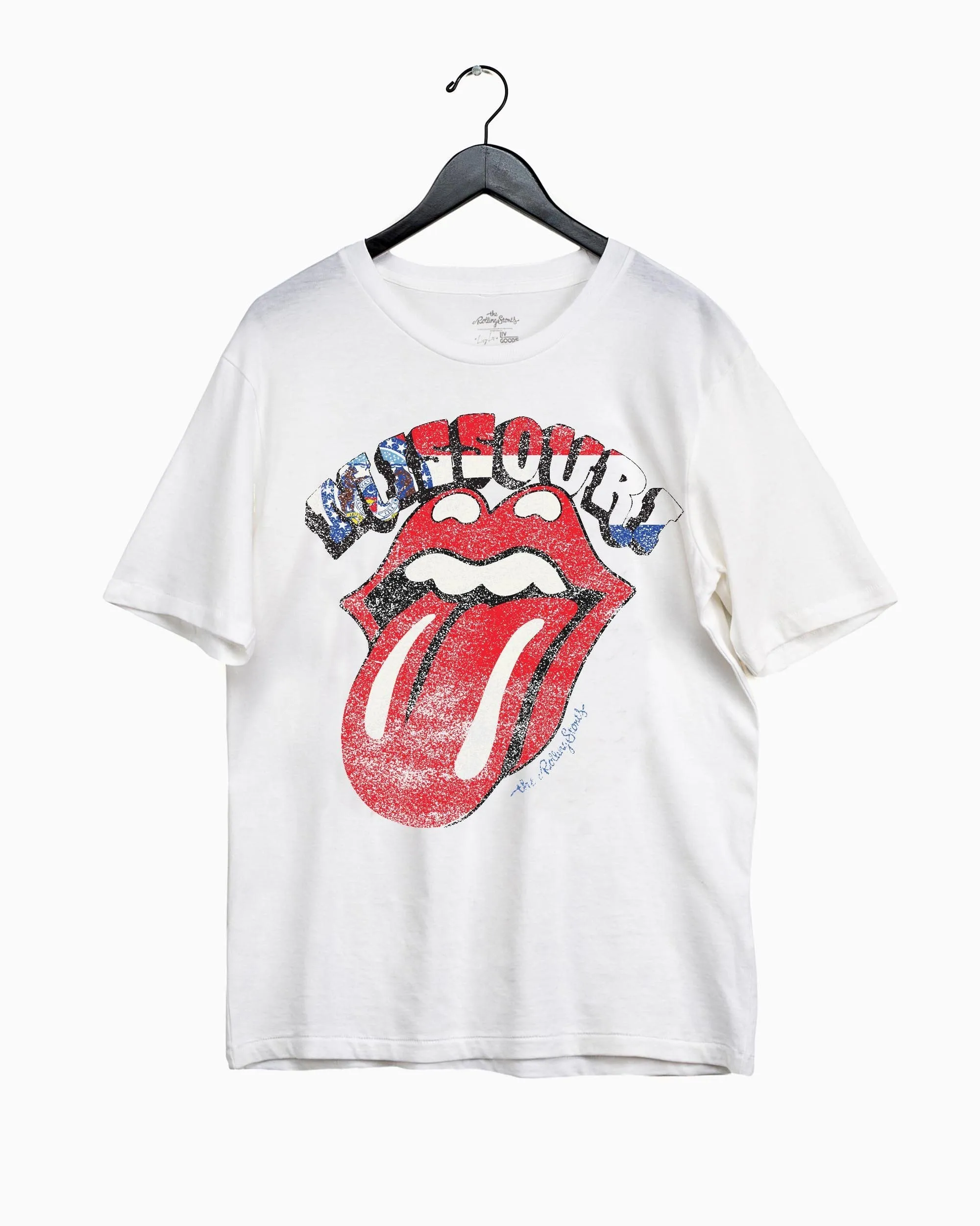 Rolling Stones Missouri Flag Rocker White Tee