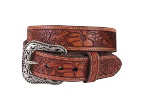 Roper Tooled Belt Natural