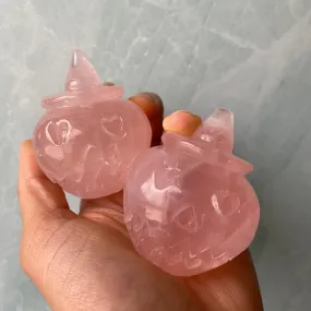 Rose Quartz Pumpkin Heart Eyes