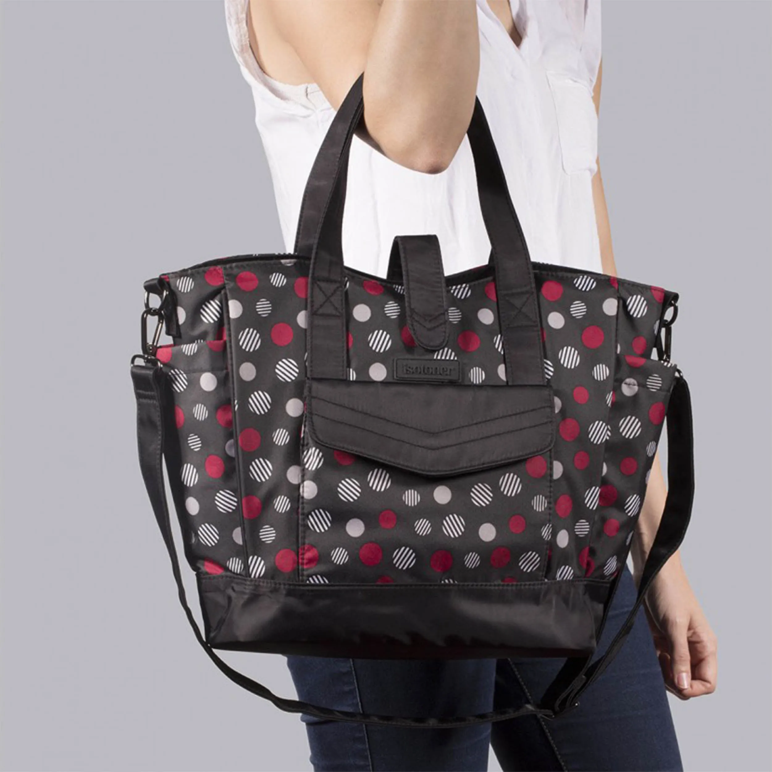 Sac Cabas femme Pois Rayés Petit