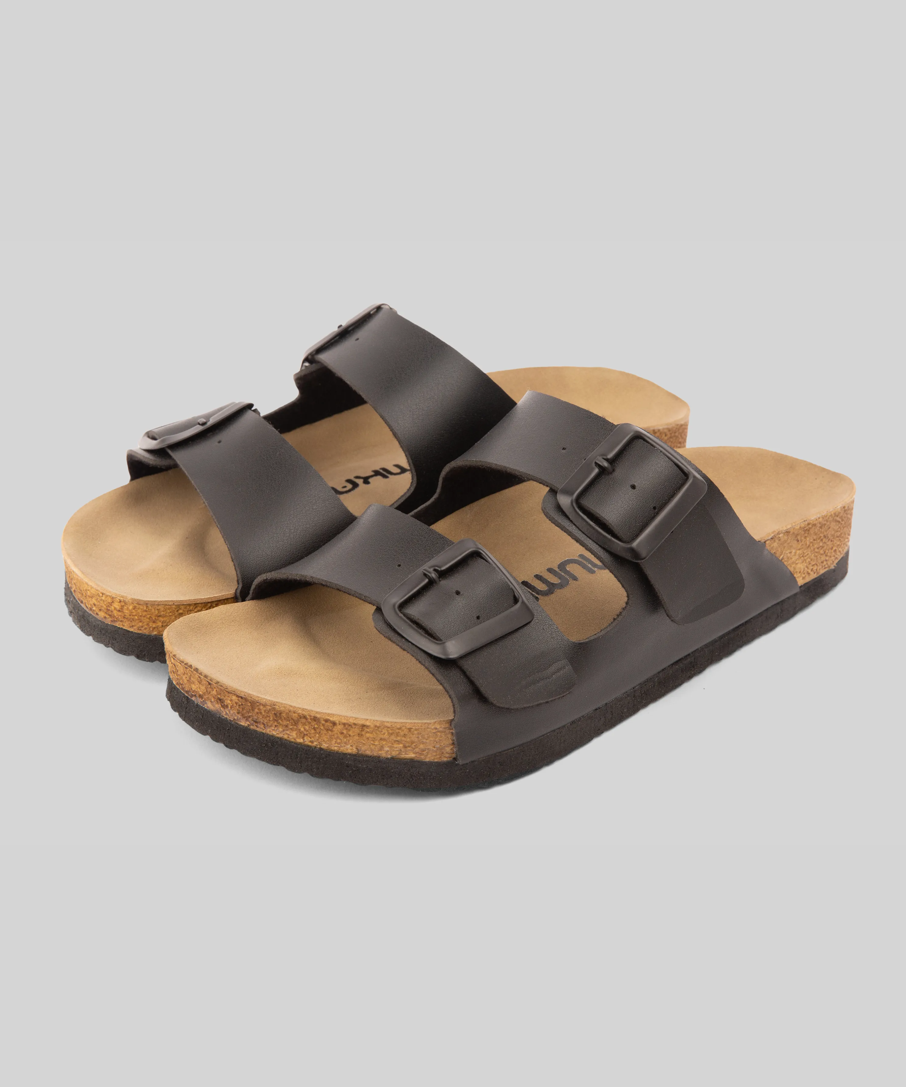 Sandalias Correa Negro Liso