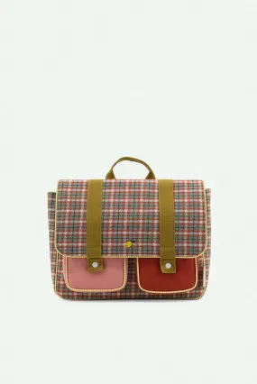 School Bag - Adventure - Tartan Map Green