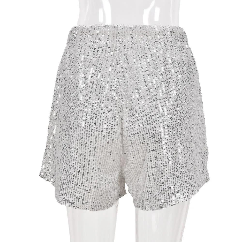 Silver Sequined Shorts