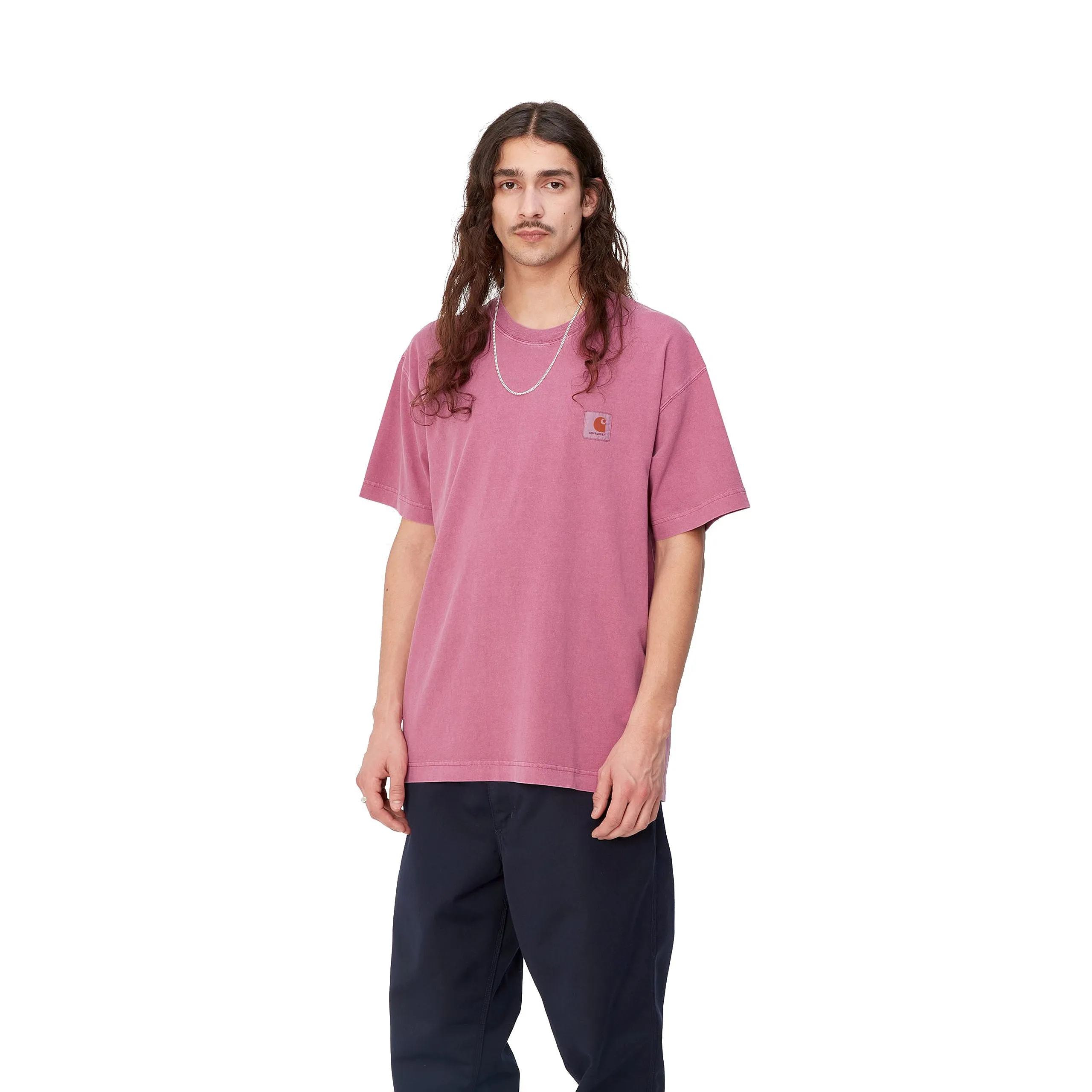 S/S NELSON T-SHIRT MAGENTA GARMENT DYED