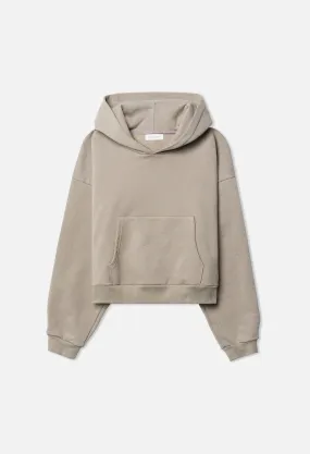 Studio Fleece Tilted Hoodie / Dove