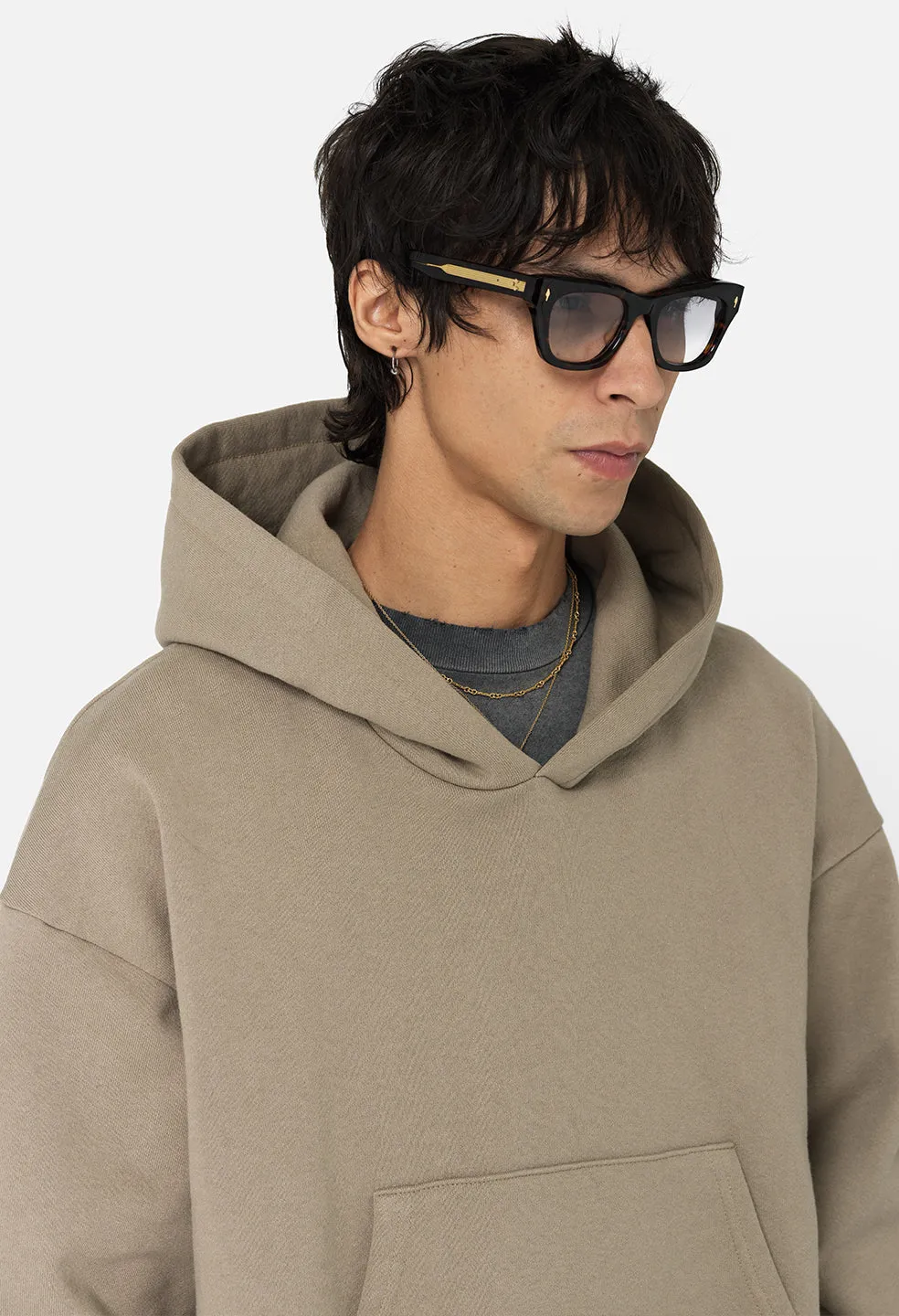 Studio Fleece Tilted Hoodie / Dove