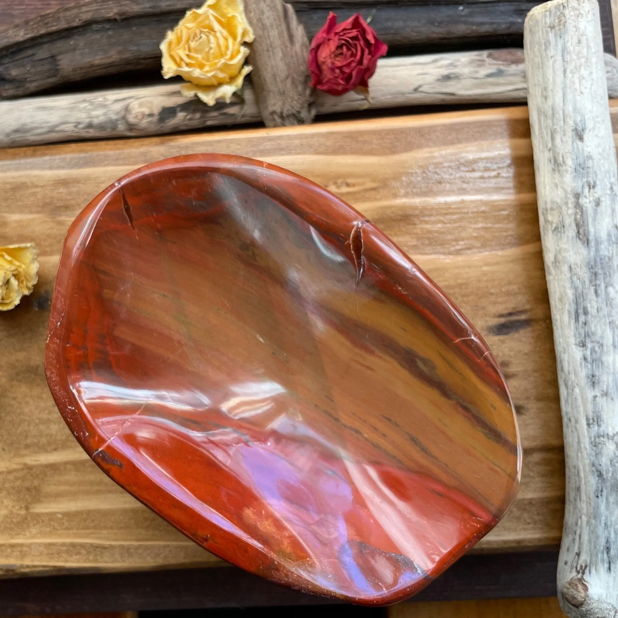 Sun Circle Red Jasper dish