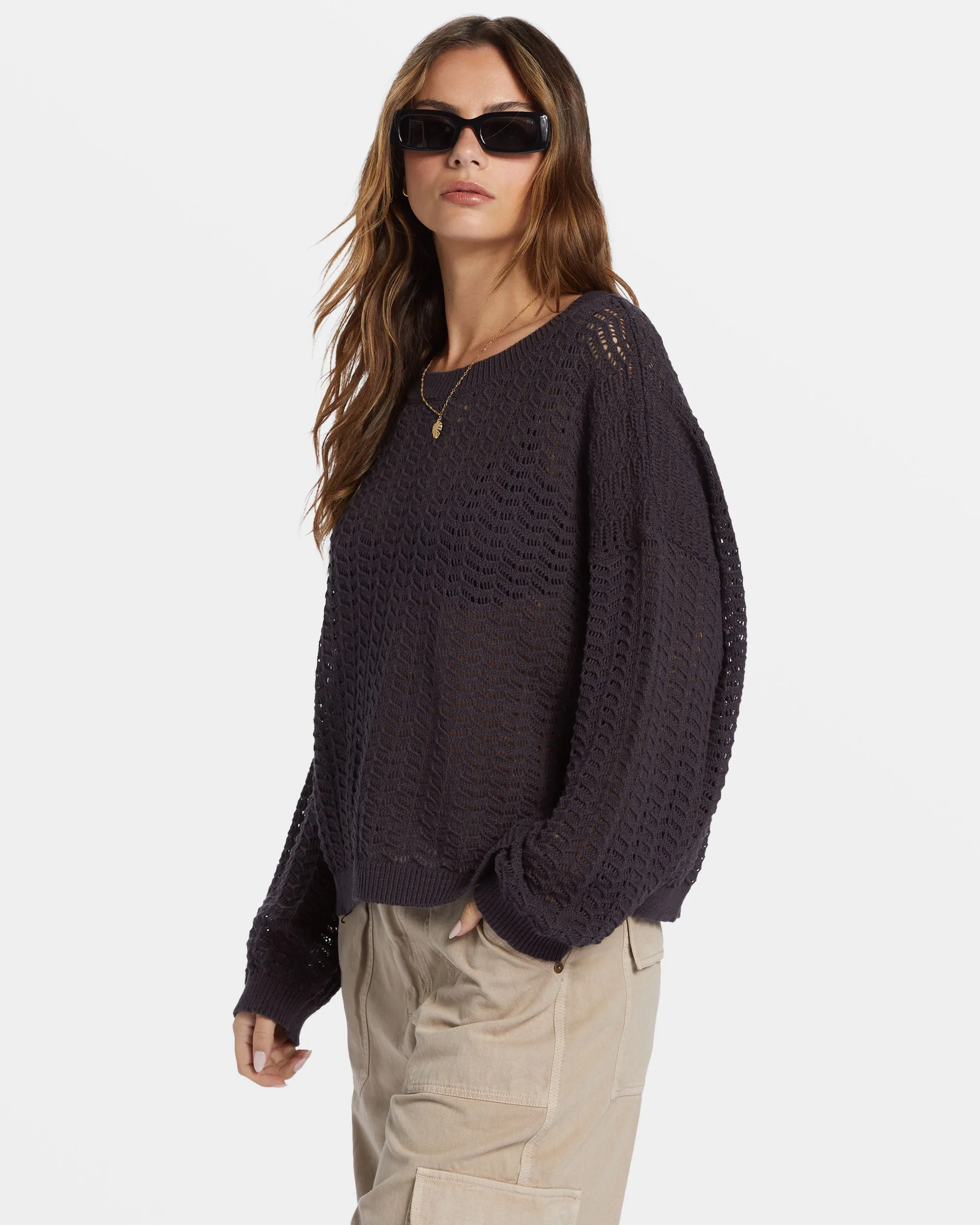 Sunlit Pullover Sweater - Black Sands