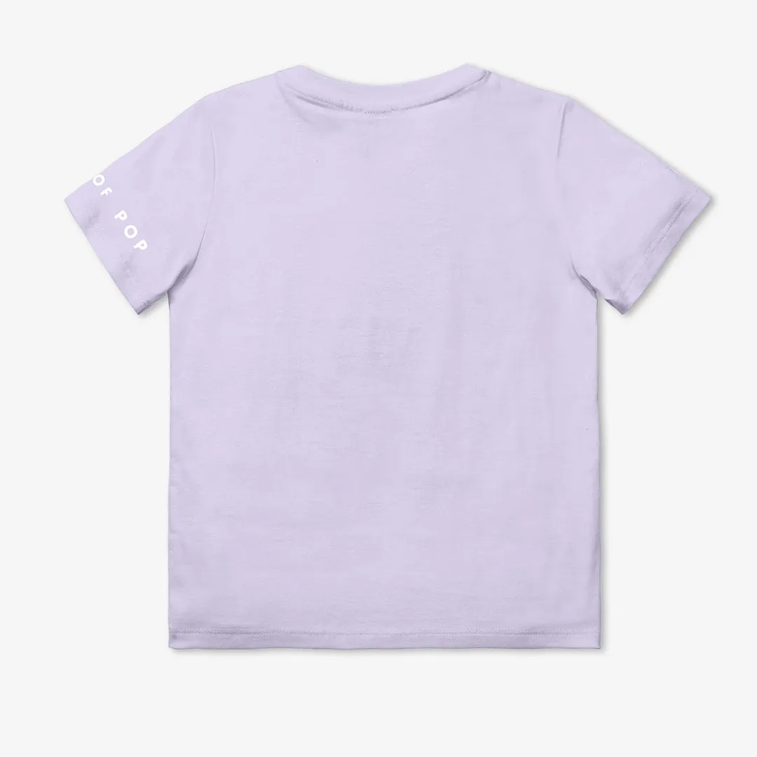 T-shirt badge "Planet" for children in organic cotton