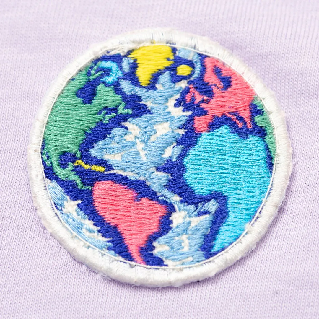 T-shirt badge "Planet" for children in organic cotton