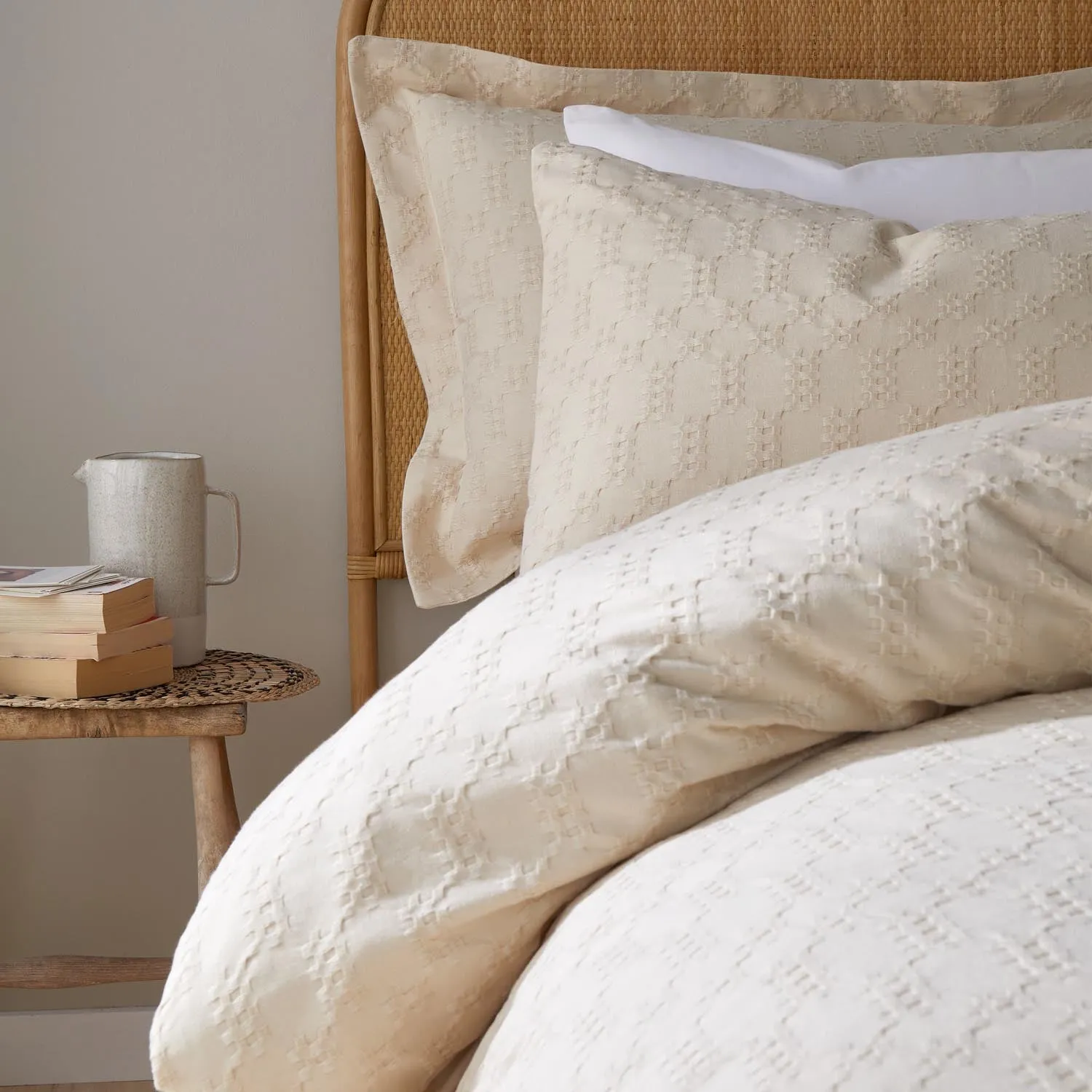 Textured Waffle Cotton Duvet Cover