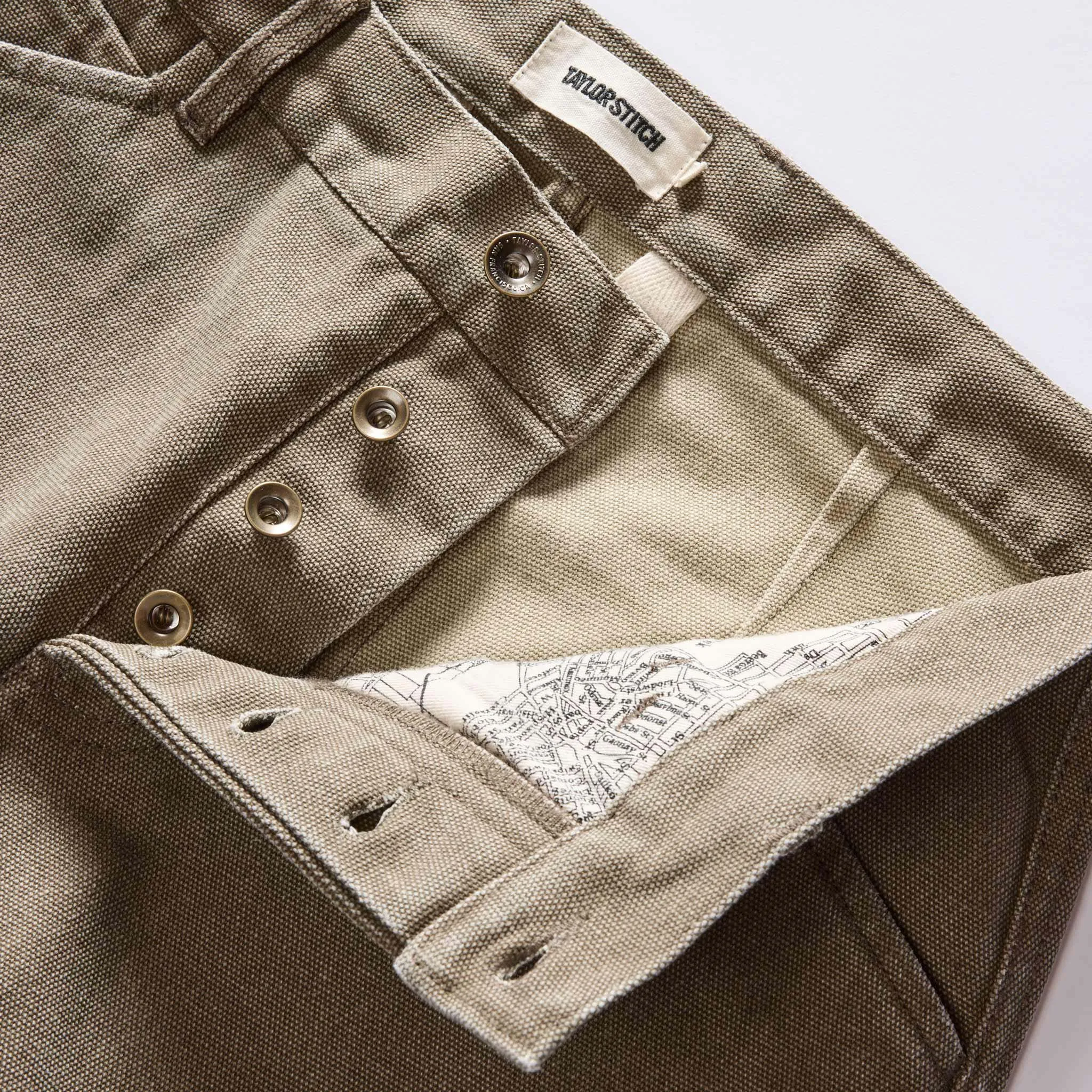 The Camp Pant in Stone Chipped Canvas