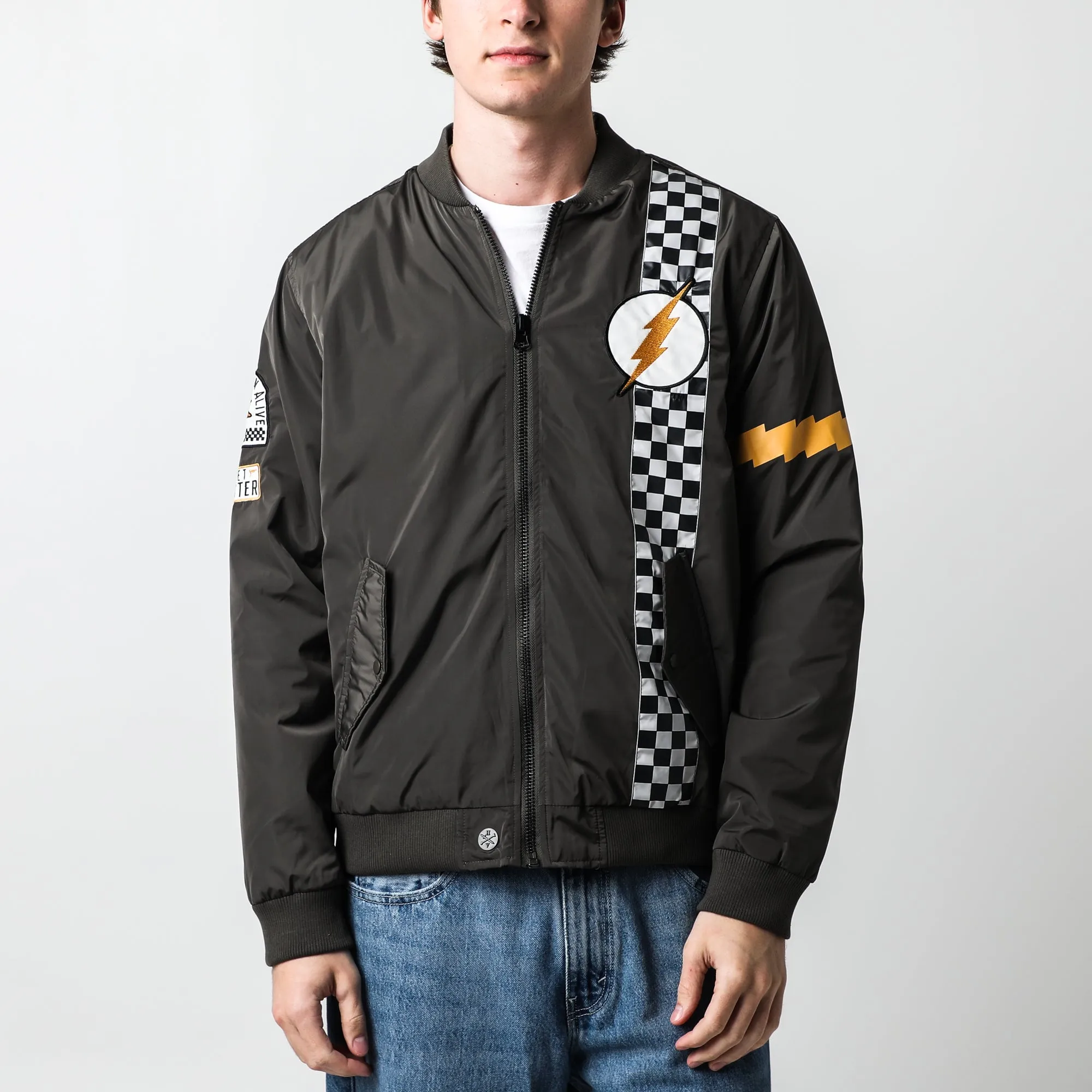 The Flash Checkered Bomber Jacket