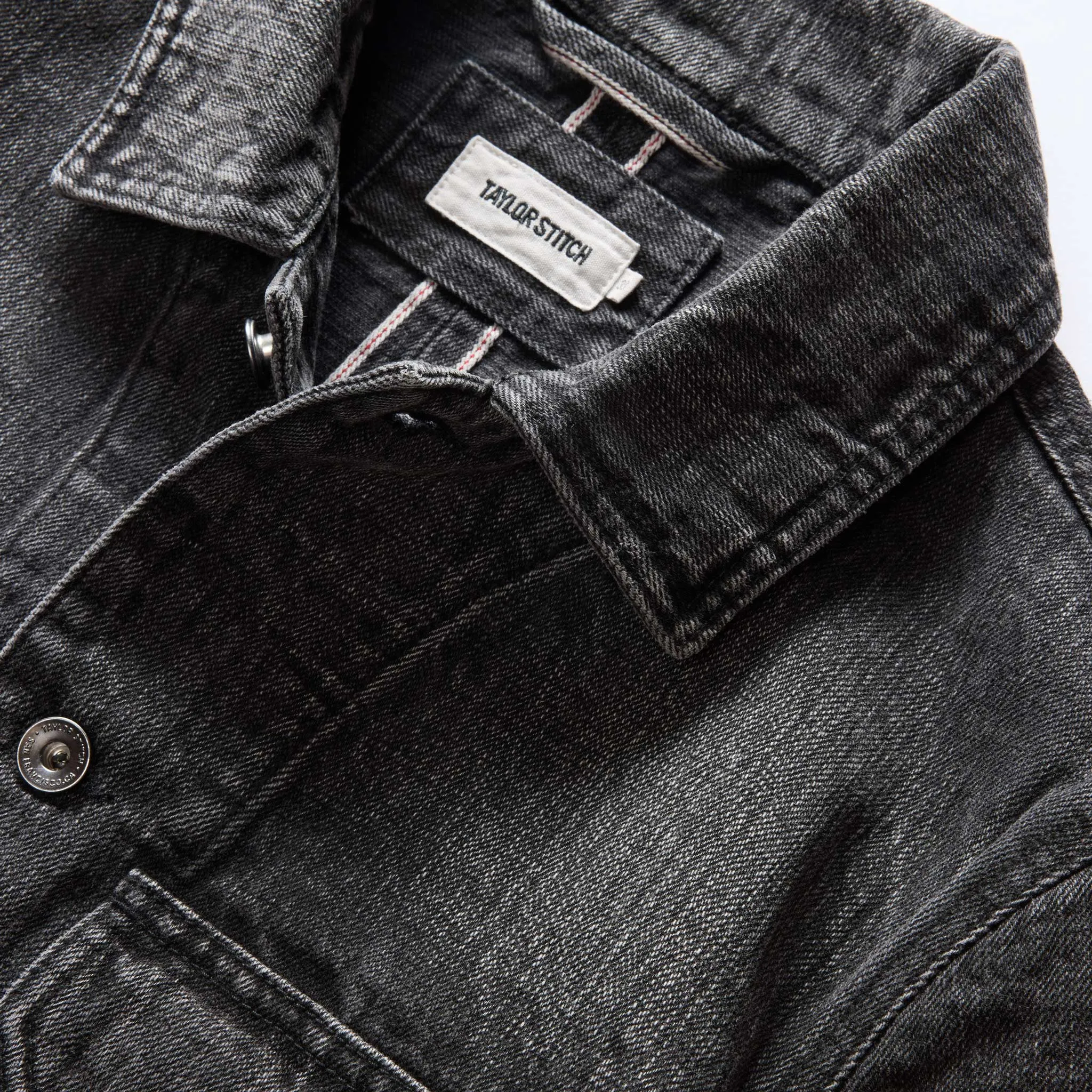 The Fremont Jacket in Black 3-Month Wash Selvage Denim