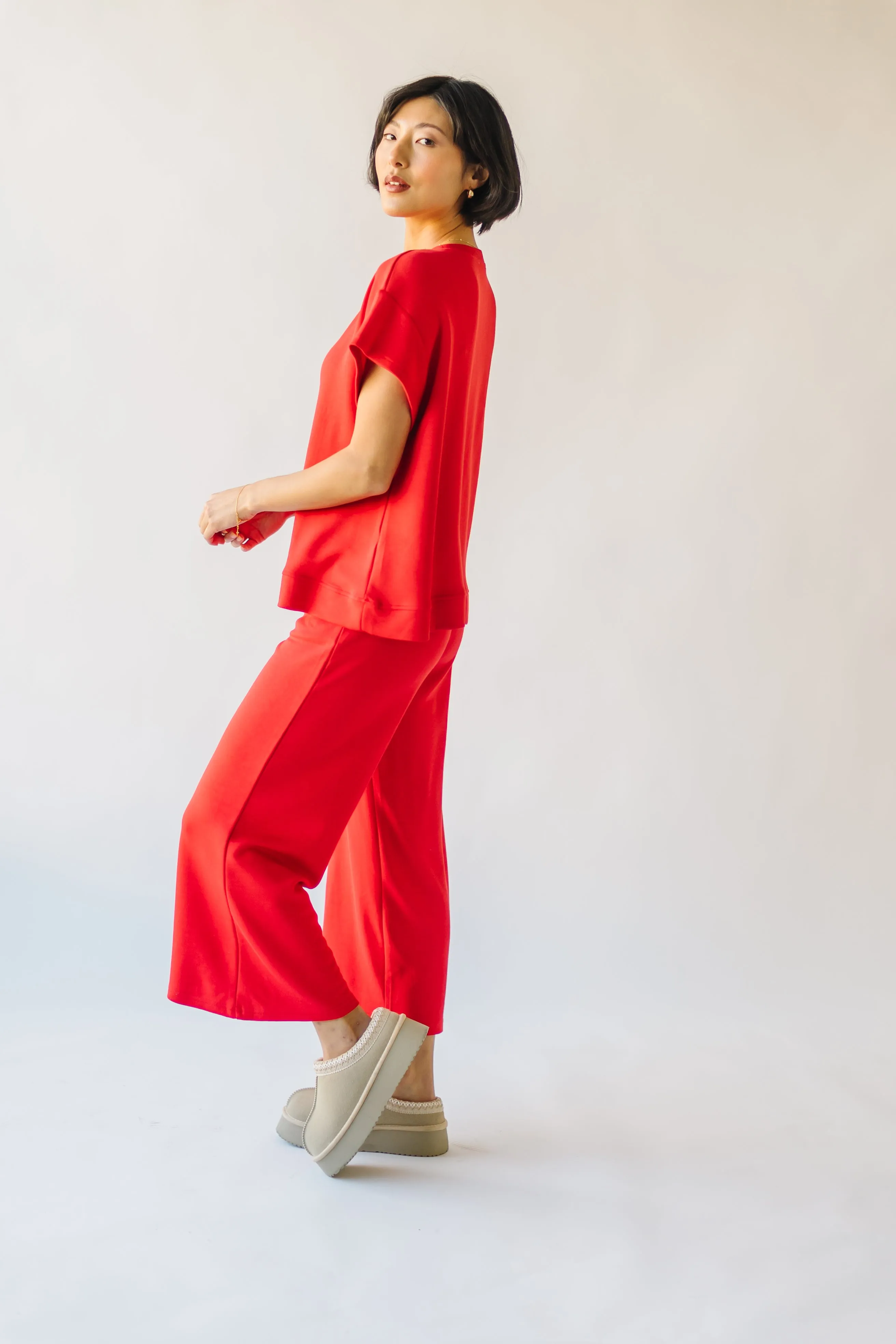 The Lenny Basic Top in Red