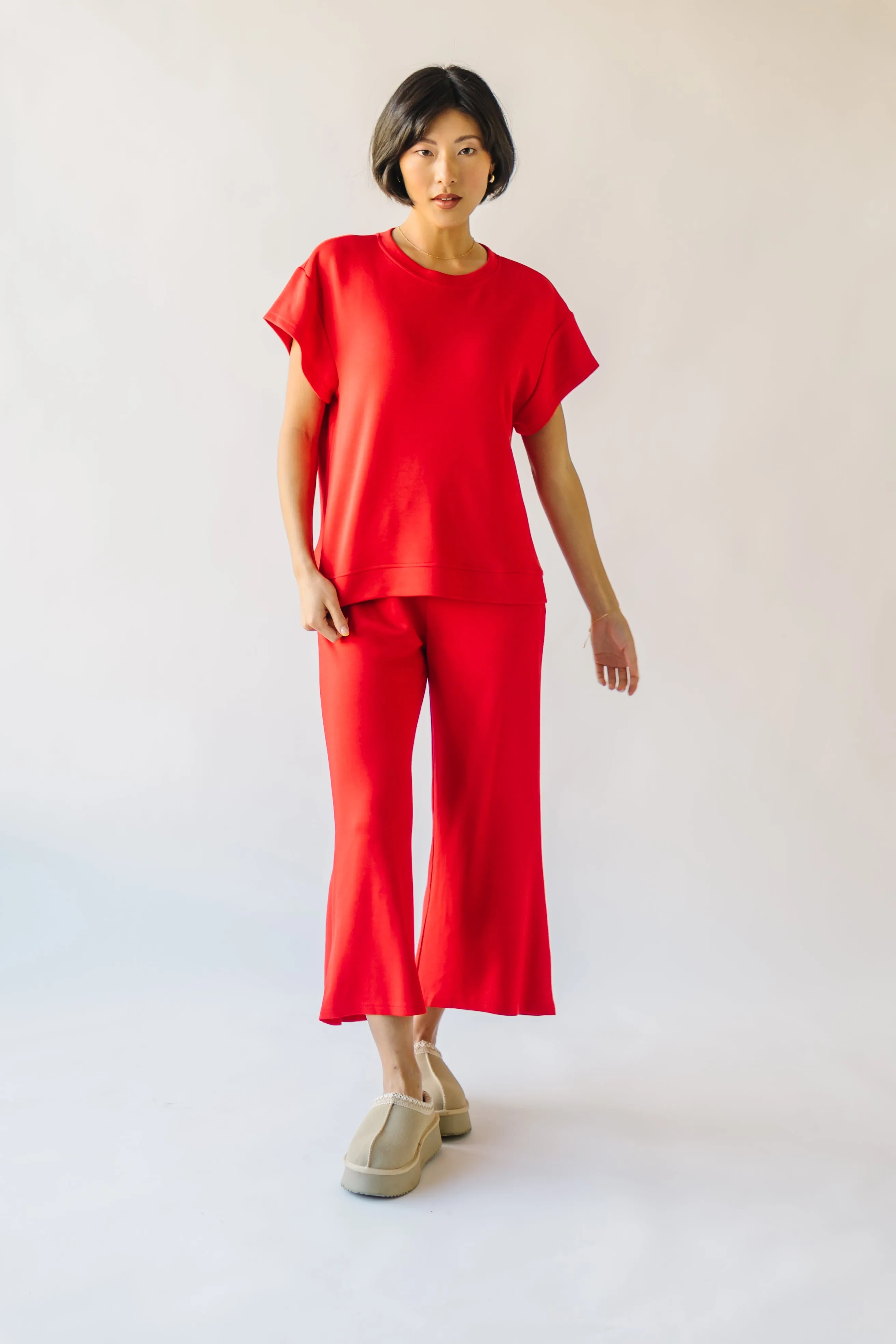 The Lenny Basic Top in Red