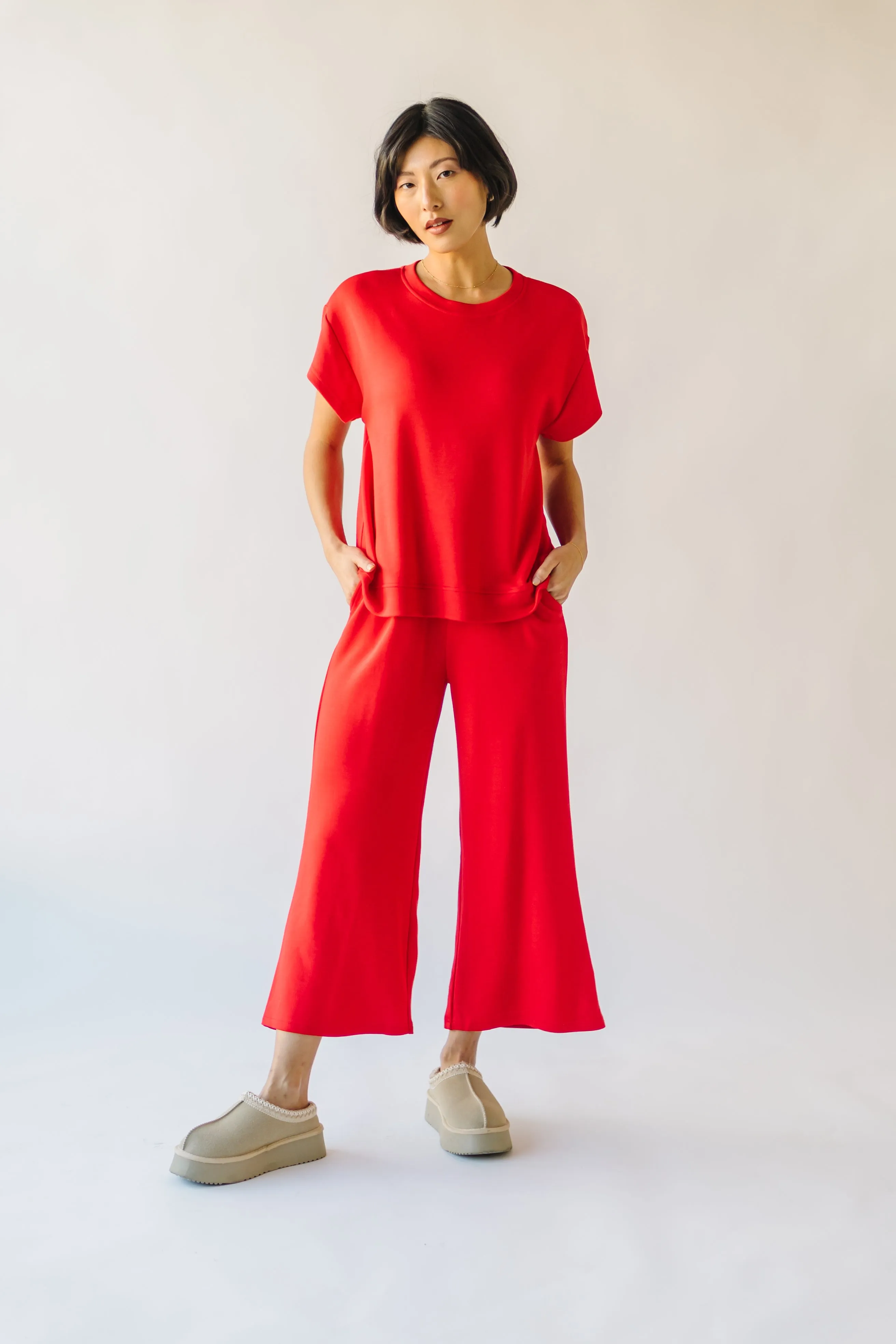 The Lenny Basic Top in Red