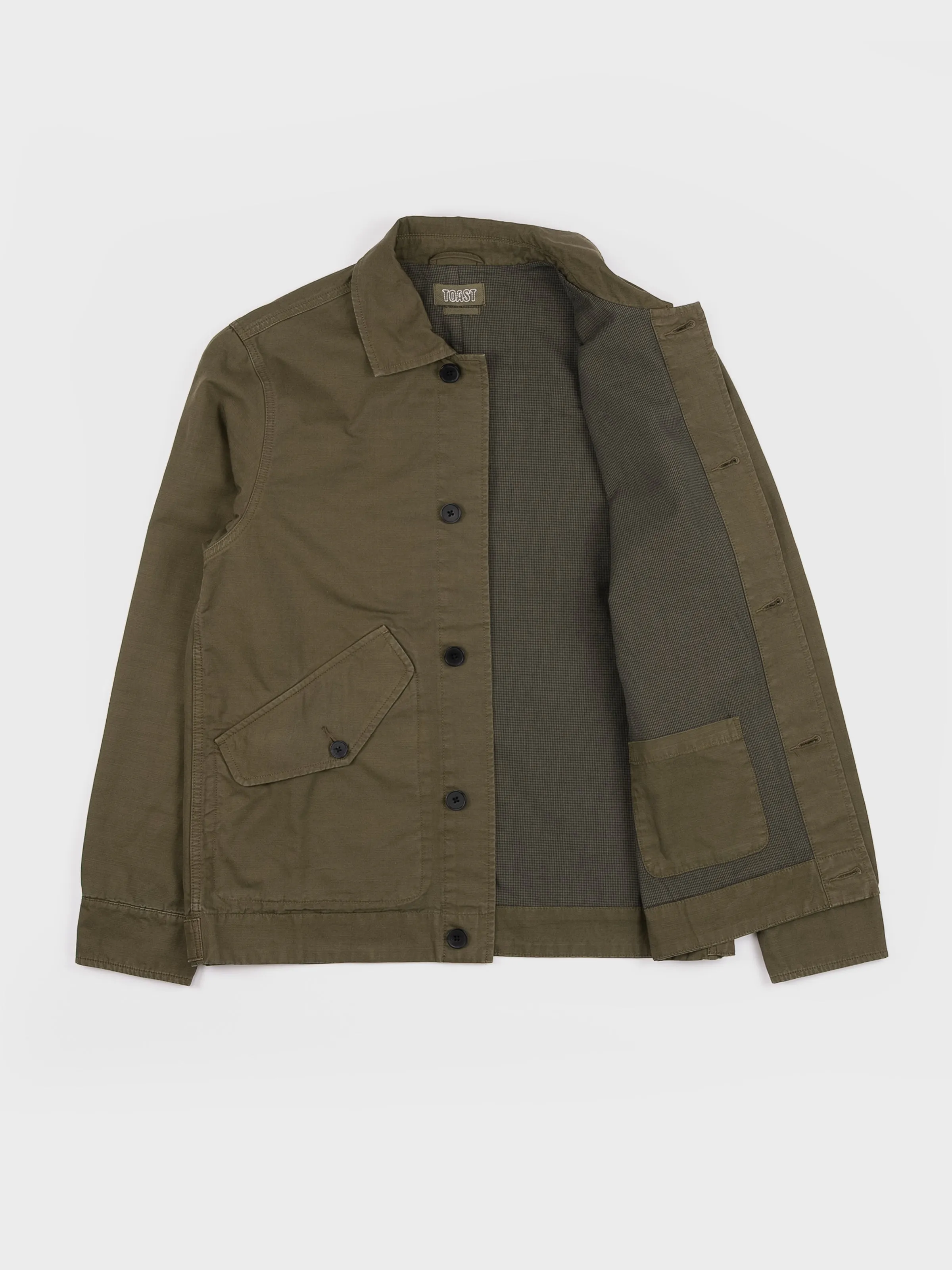 TOAST Garment Dyed Coach Jacket - Artichoke