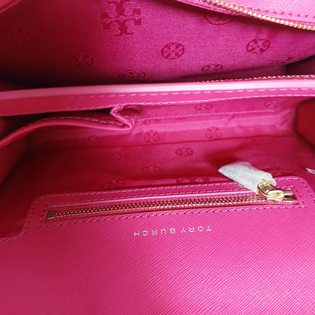 Tory Burch York Combo Hot Pink Leather Crossbody Bag | Brand New |