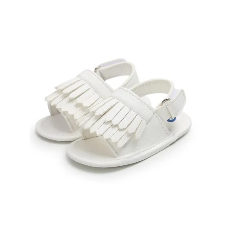 Trendy PU Baby Sandals with Fringes for Summer