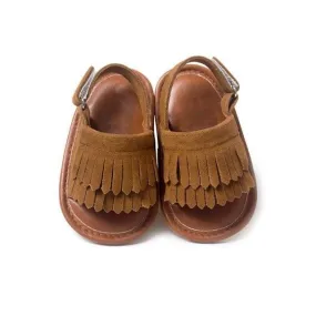 Trendy PU Baby Sandals with Fringes for Summer