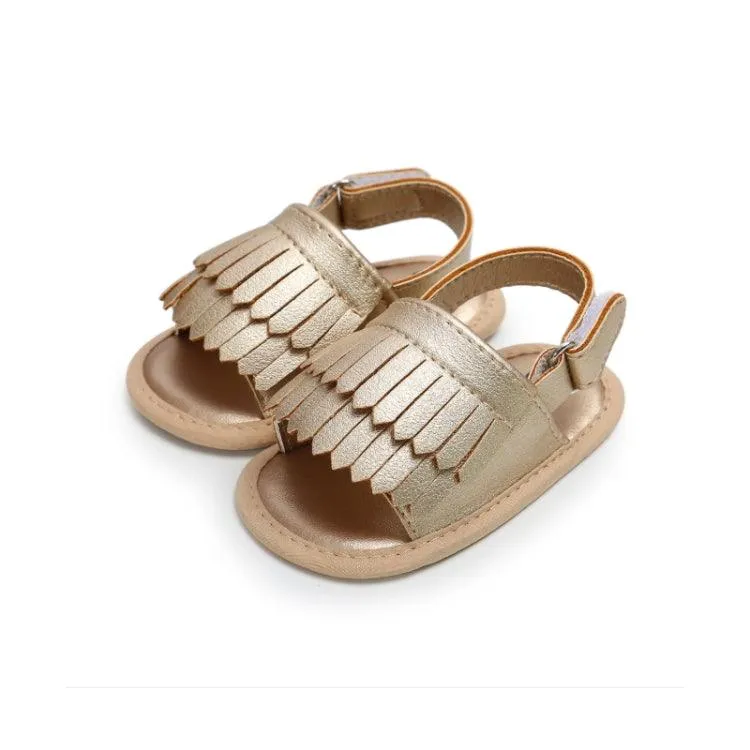 Trendy PU Baby Sandals with Fringes for Summer