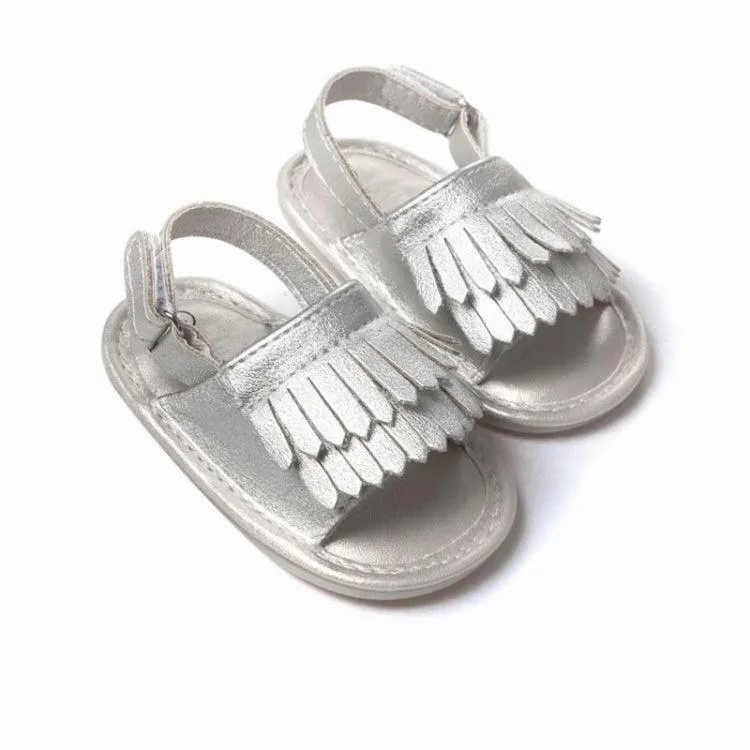 Trendy PU Baby Sandals with Fringes for Summer