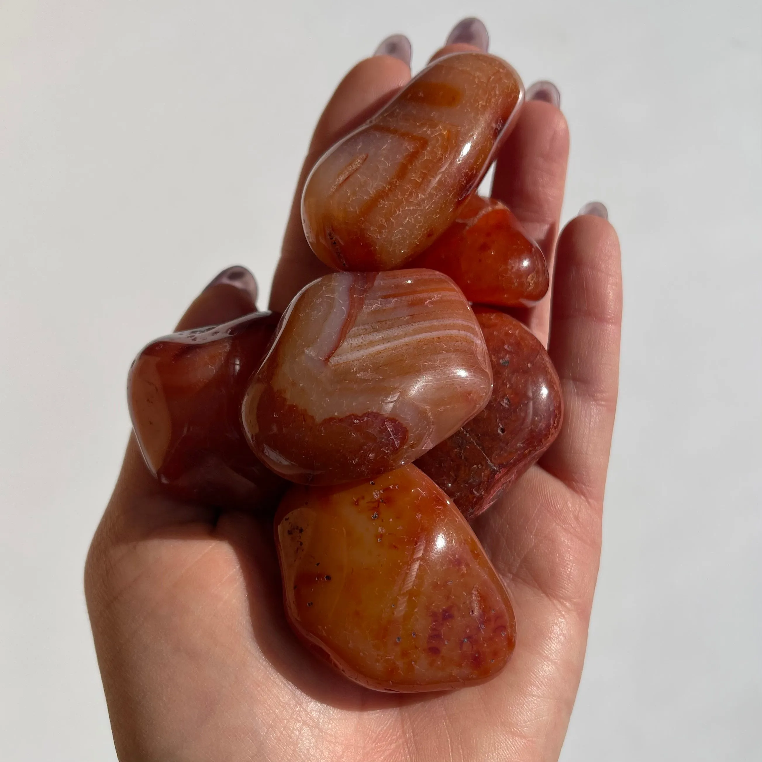 Tumbled Natural Carnelian Crystal