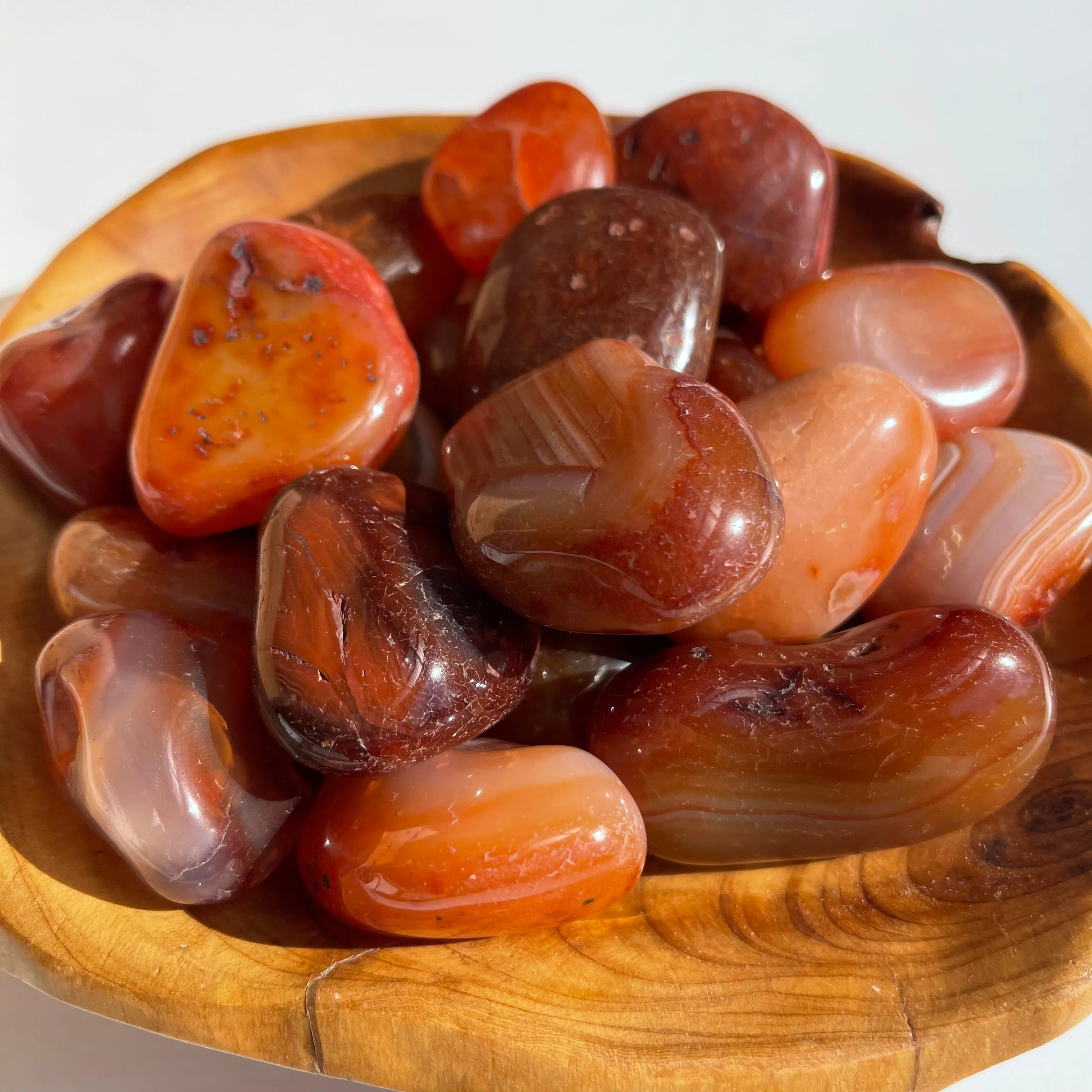 Tumbled Natural Carnelian Crystal