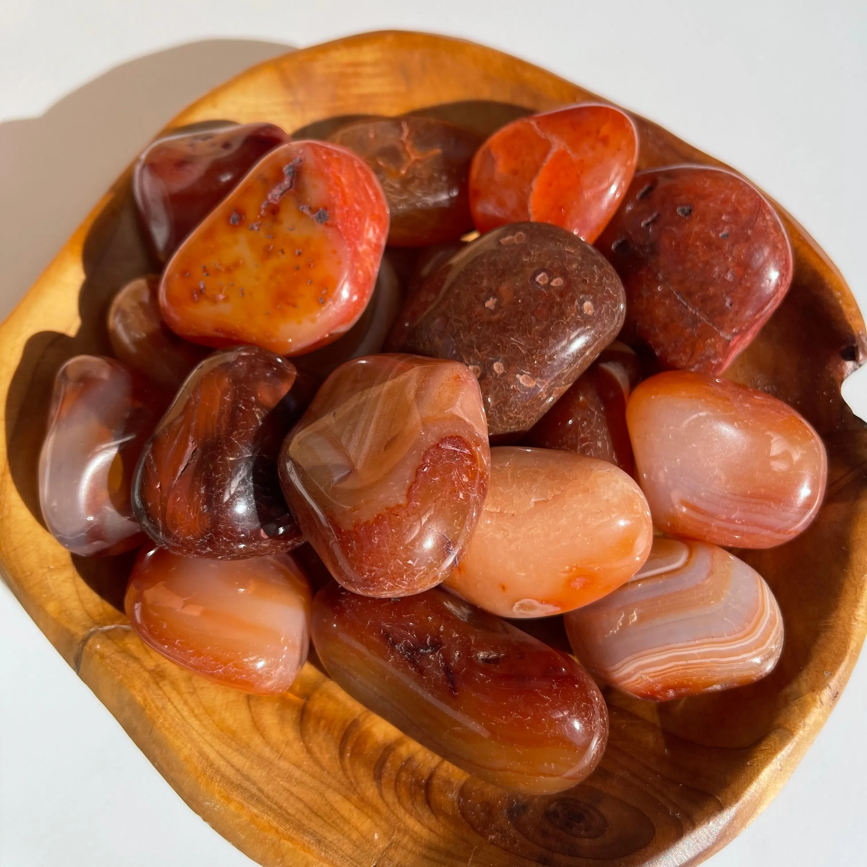 Tumbled Natural Carnelian Crystal