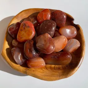 Tumbled Natural Carnelian Crystal