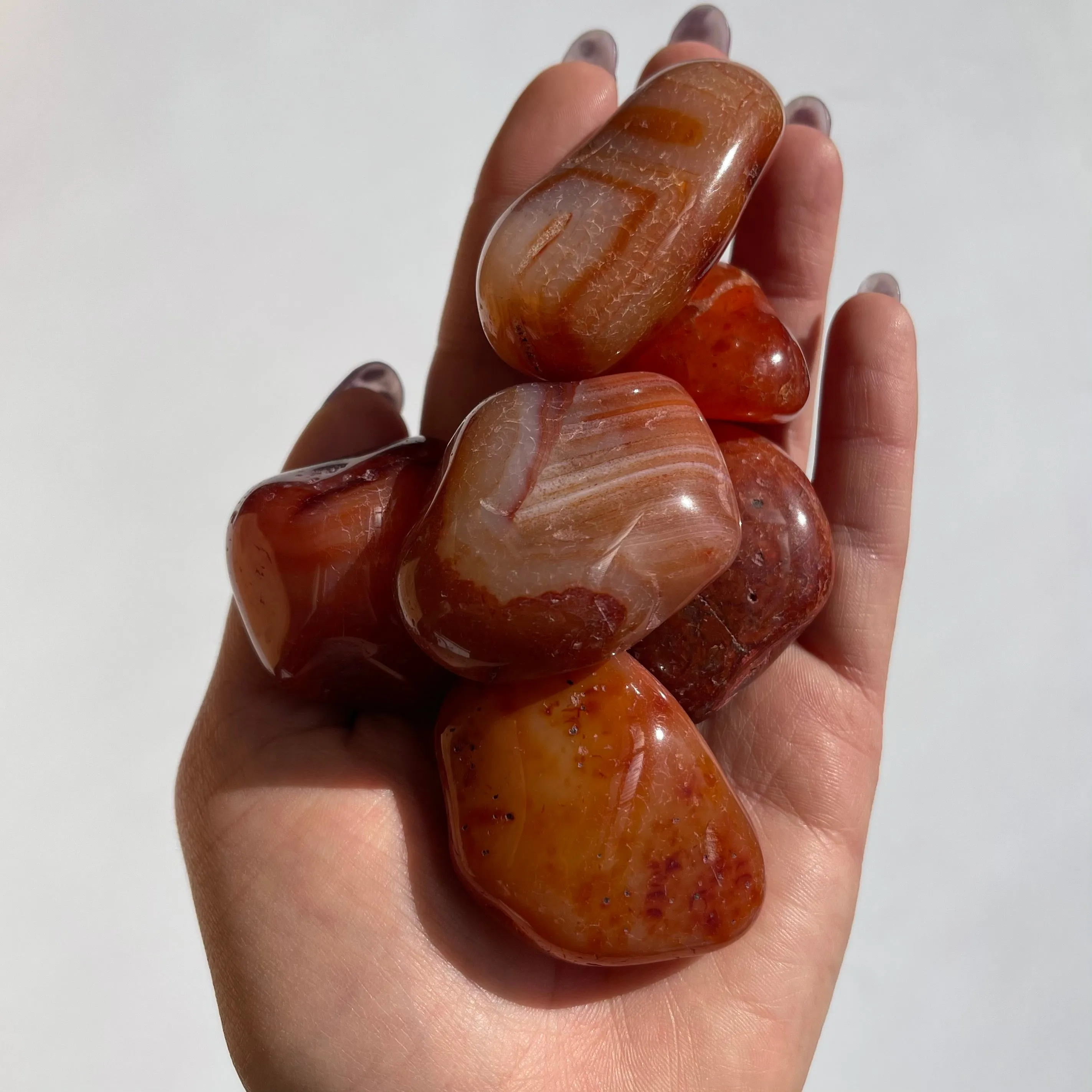 Tumbled Natural Carnelian Crystal