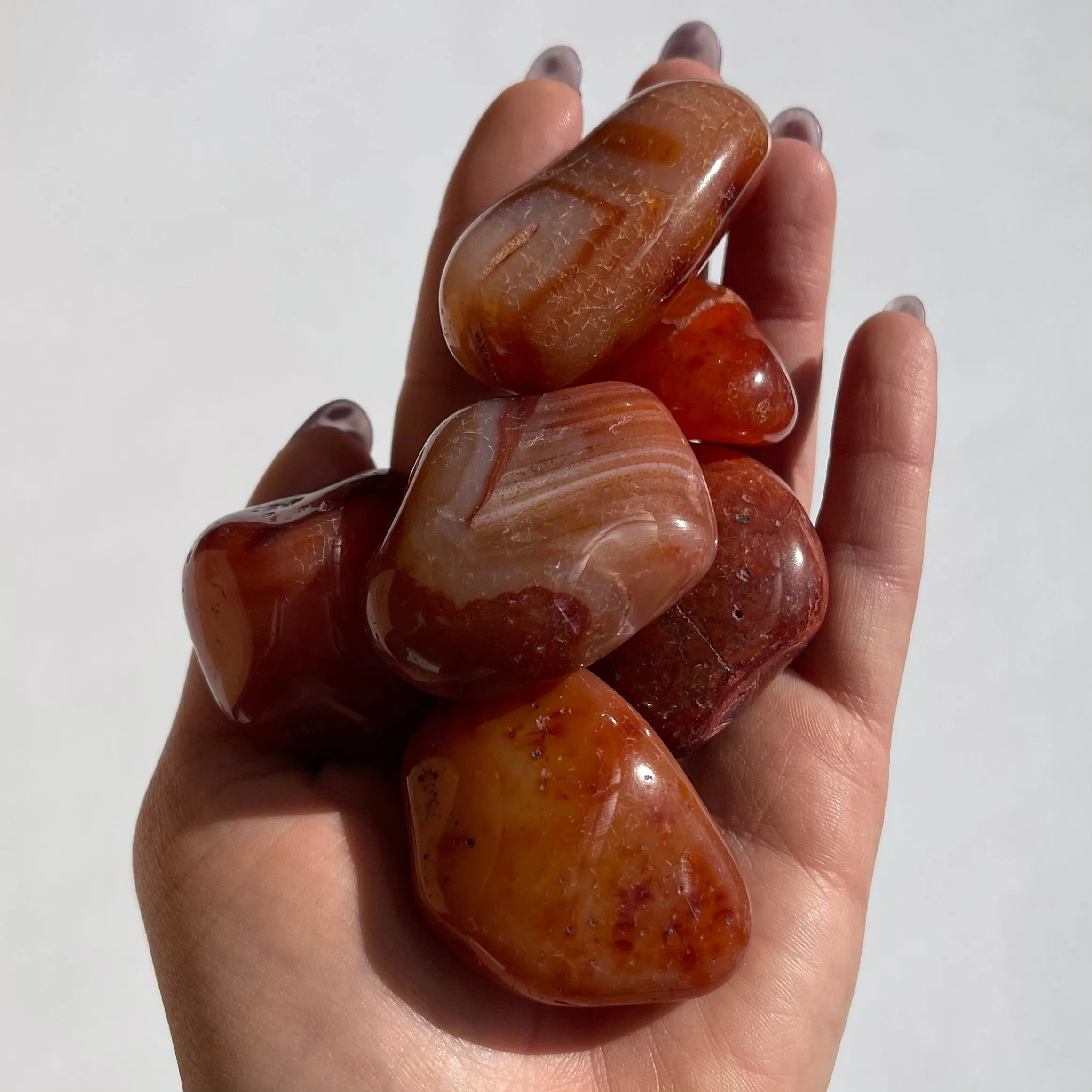 Tumbled Natural Carnelian Crystal