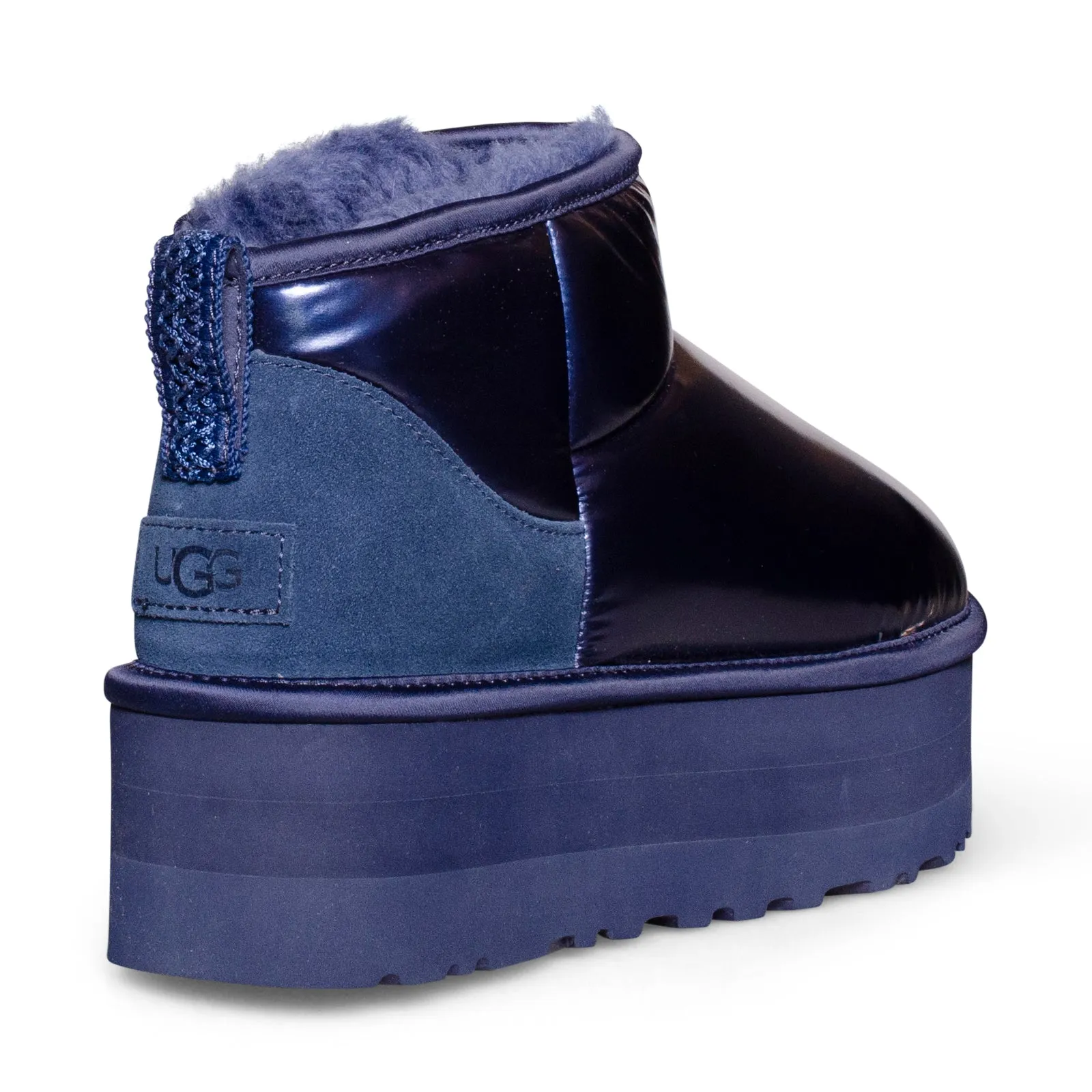 UGG Ultra Mini Platform Hi Shine Navy Iridescent Boots - Women's