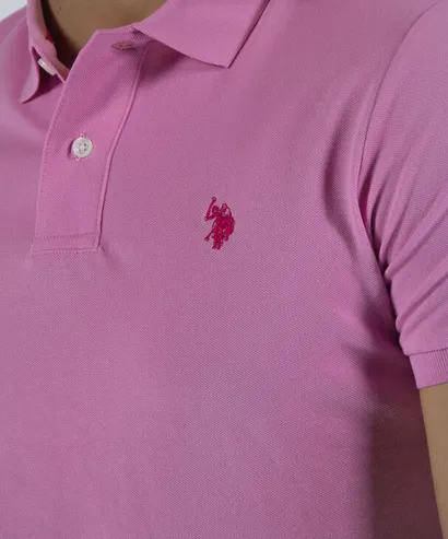 US Polo Assn. King short sleeve men's polo shirt 41029 65079 305 pink