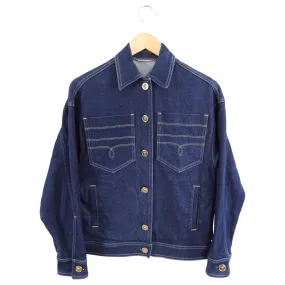 Versace Blue Denim Jacket with Medusa Buttons - IT36 / XS