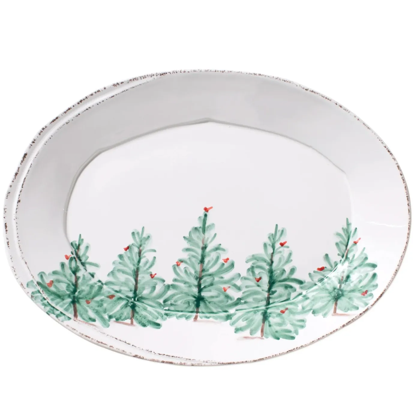 VIETRI Lastra Holiday Small Oval Platter