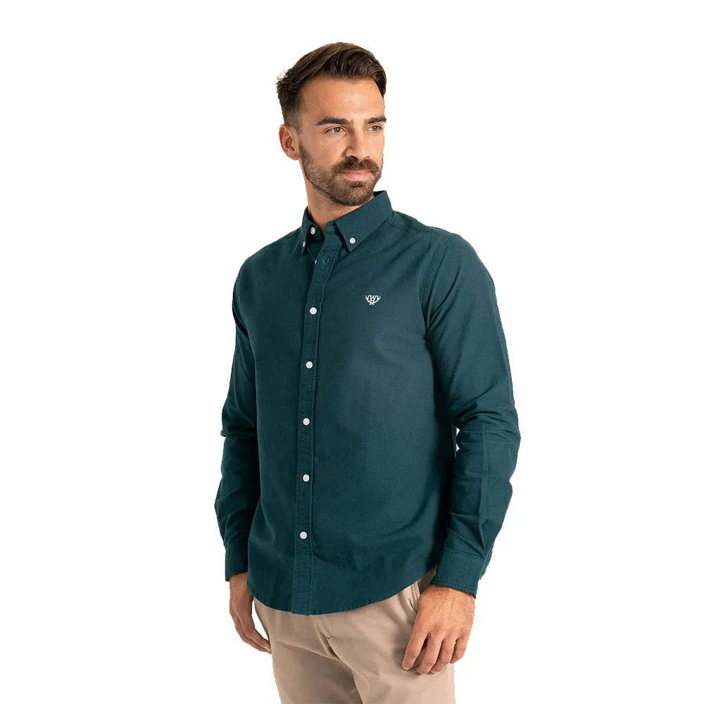 Walker & Hunt - Dark Green Oxford Shirt