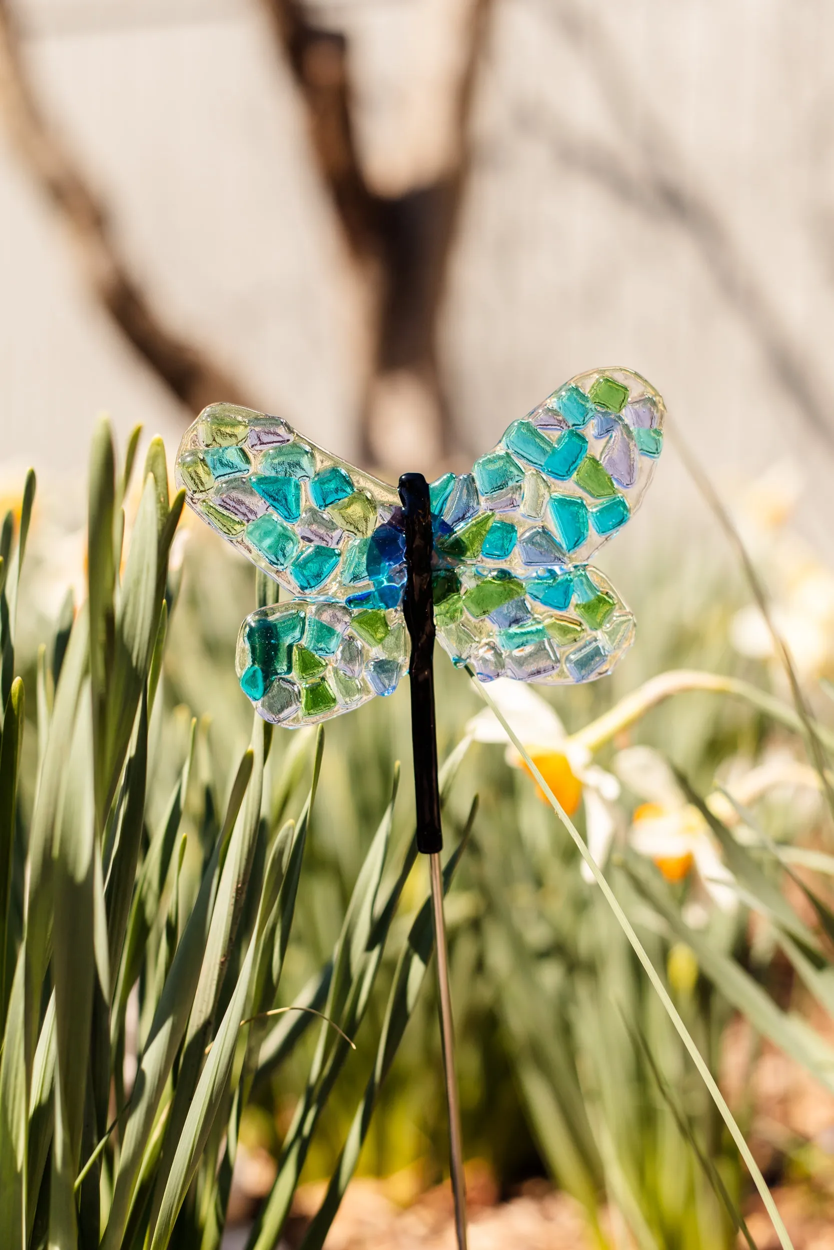 Water Dragonfly Garden Stake