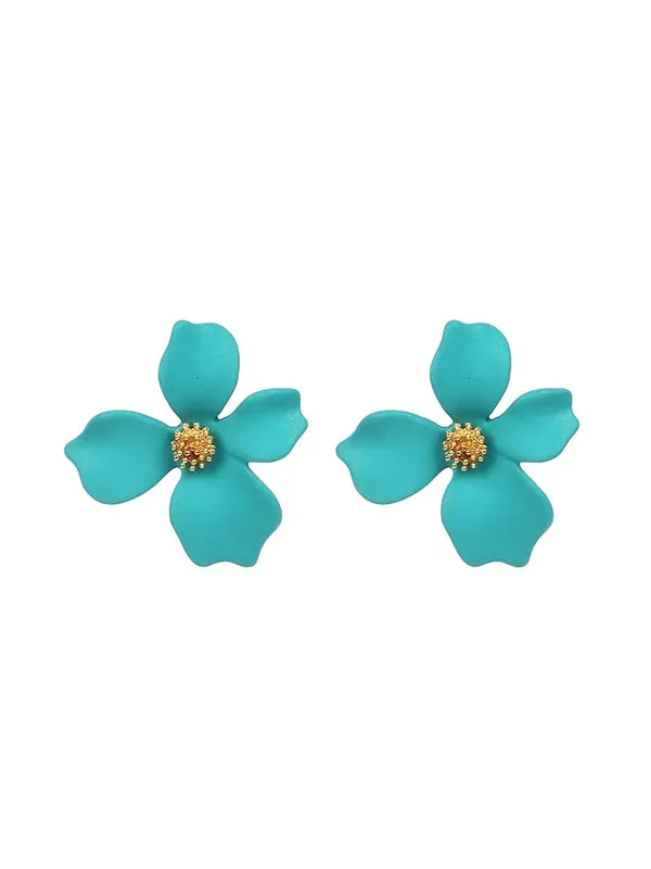 WealFeel Cute Frosted Flower Earrings