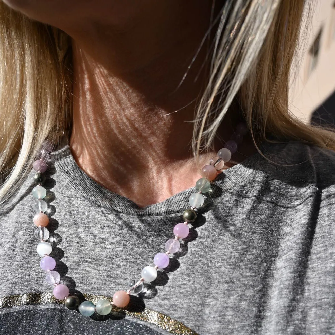 Who You're Becoming Custom Gemstone Mala Necklace