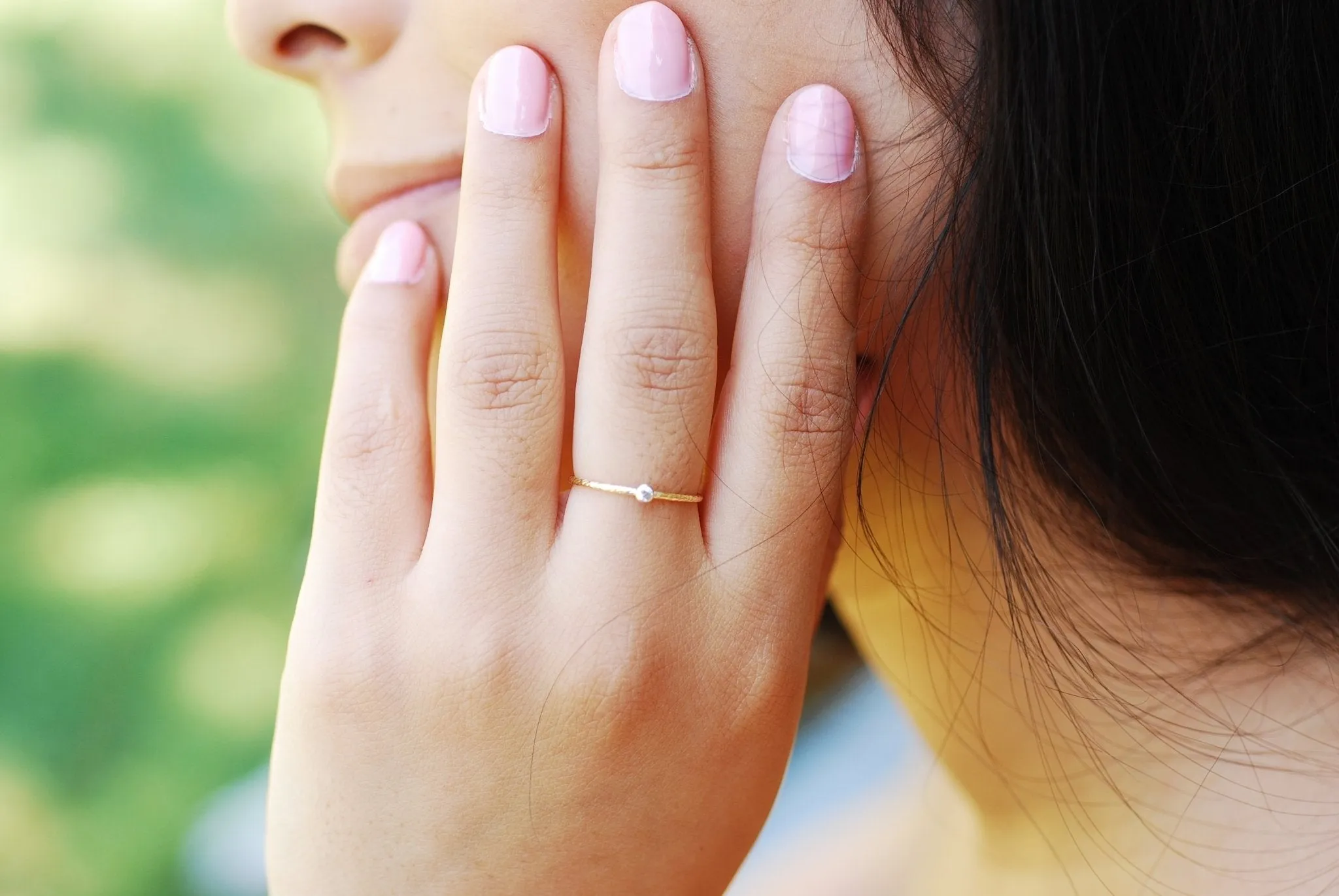 Wholesale Crystal Pearl Stacking Ring in 14k Gold Filled, 925 Sterling Silver and 14k Pink Rose Gold Filled - Freshwater Pearl Ring, Knuckle Ring [6]