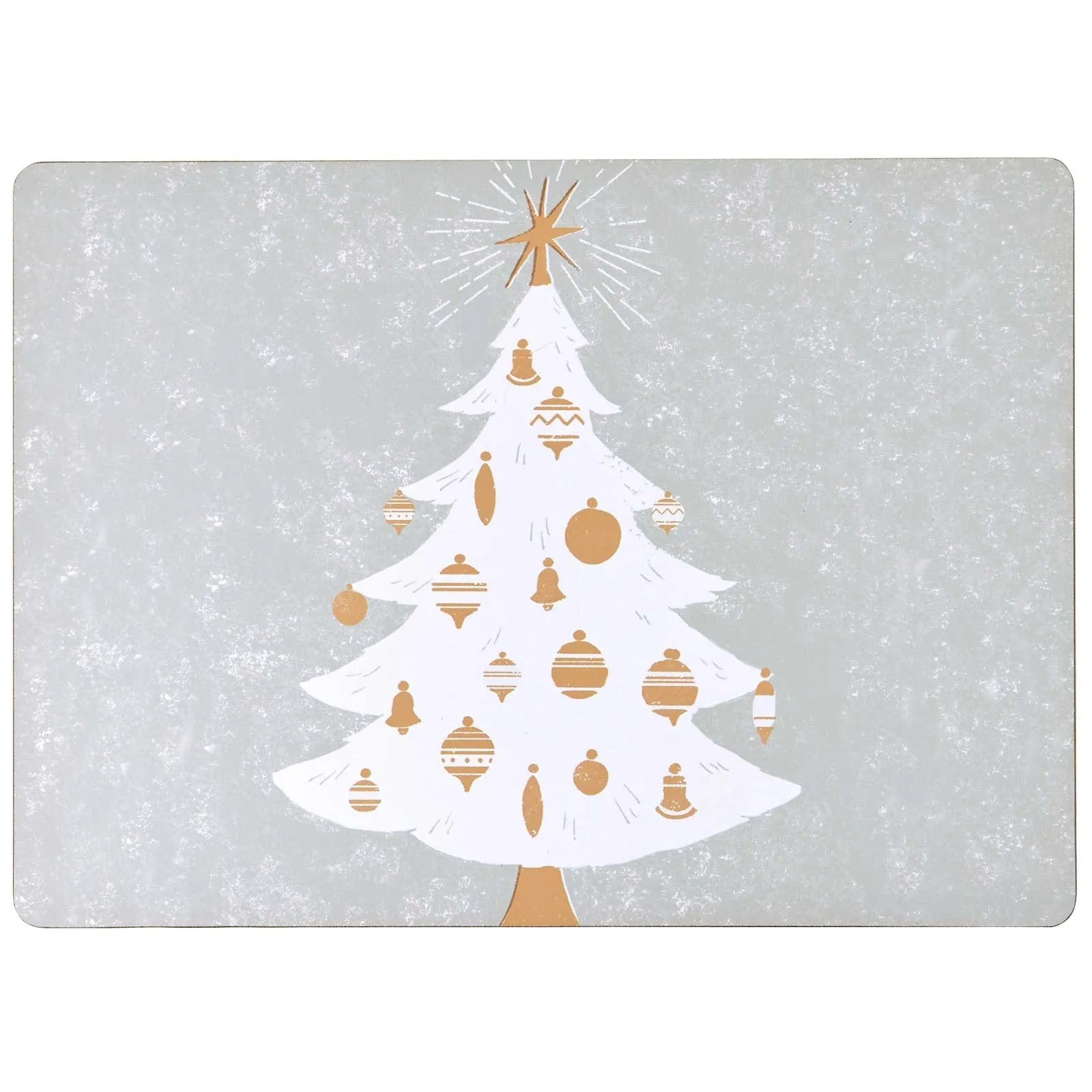 Winter White Tree Art Placemats - Set of 4