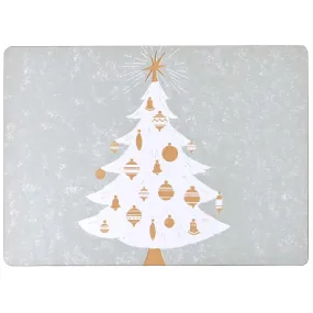 Winter White Tree Art Placemats - Set of 4