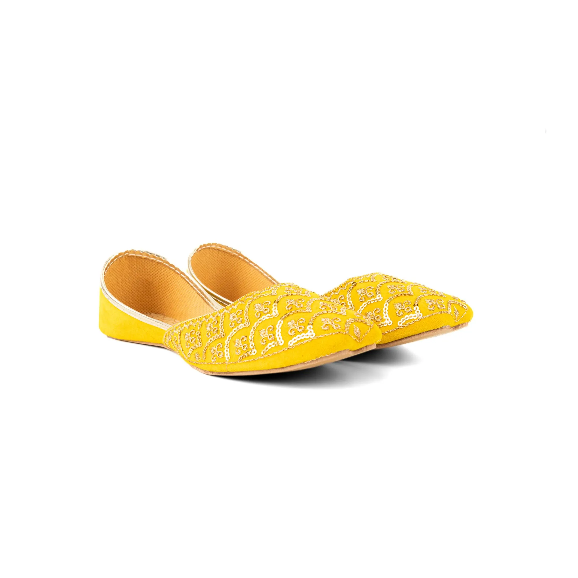 Women Lemon Traditional Khussa