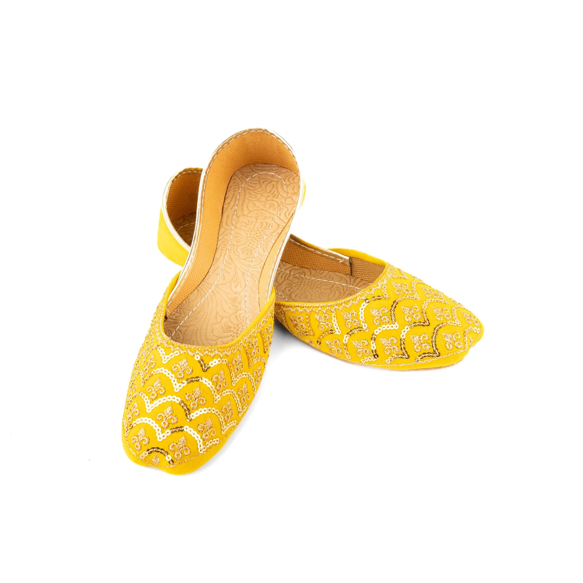 Women Lemon Traditional Khussa