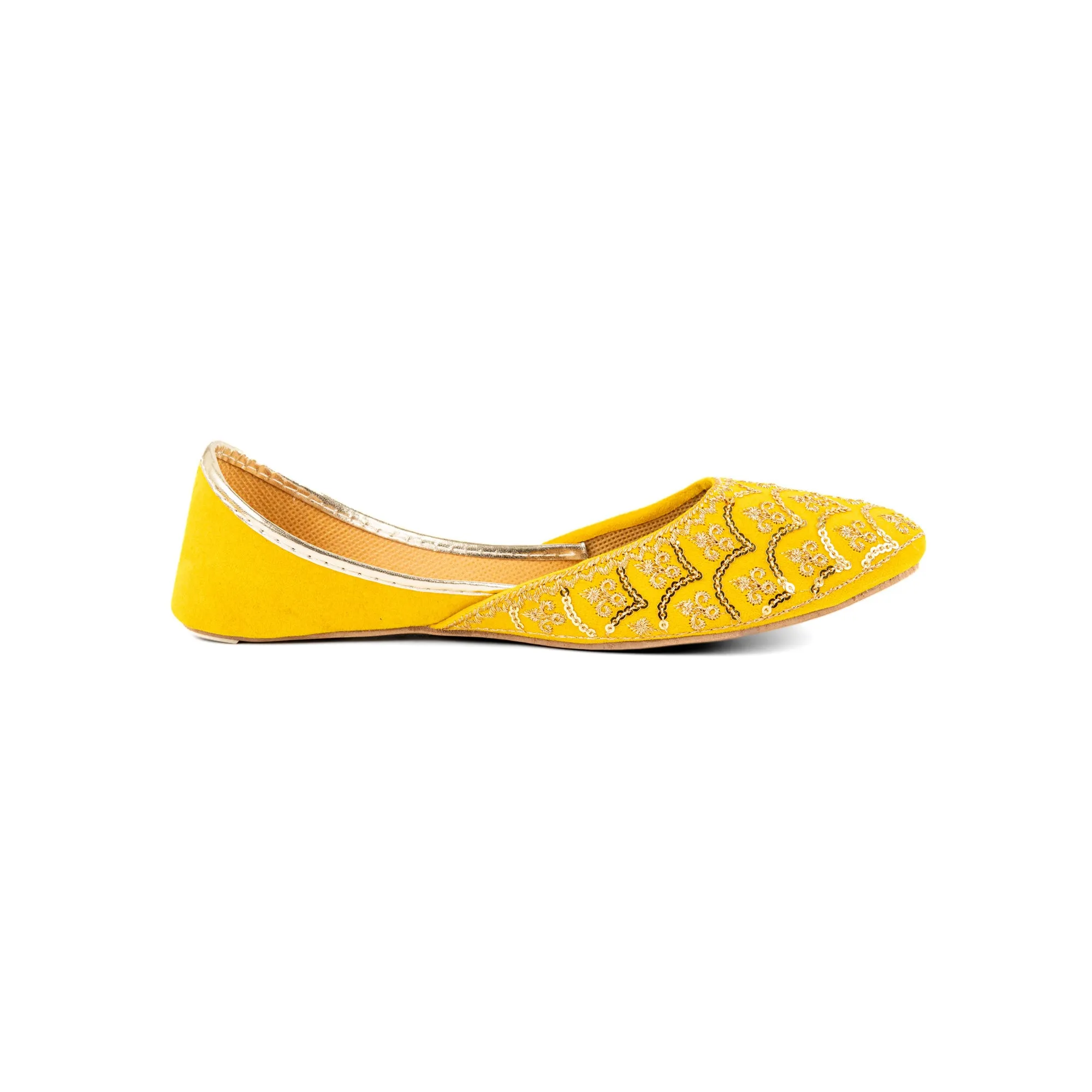 Women Lemon Traditional Khussa