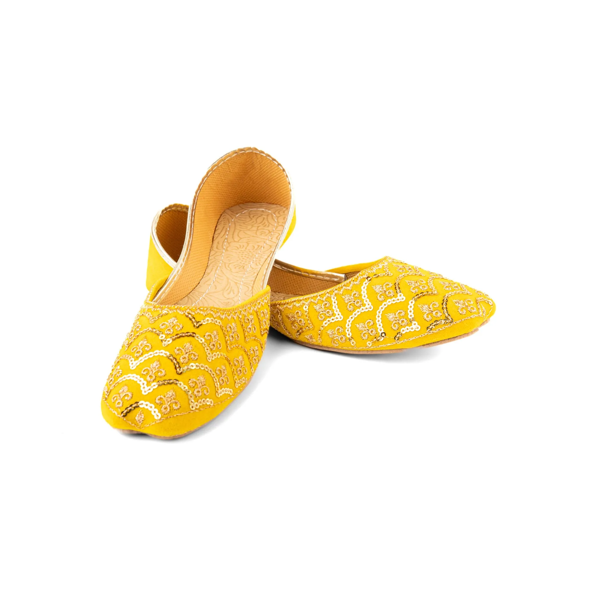 Women Lemon Traditional Khussa