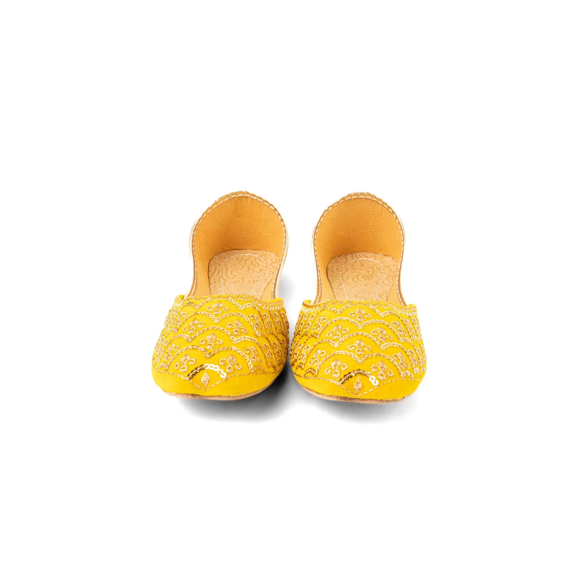 Women Lemon Traditional Khussa