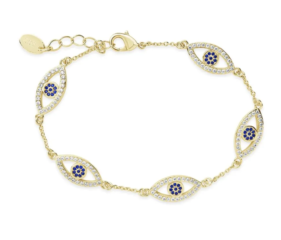 Women's Fashion CZ Evil eye Bracelet